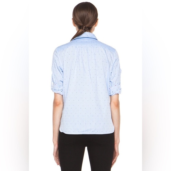 RAG & BONE Boyd Cotton Shirt in Blue Multi, Size M - Picture 3 of 11